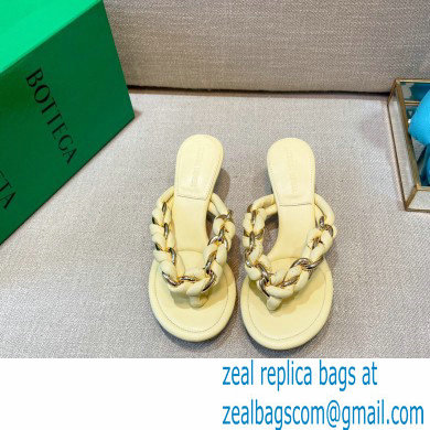 Bottega Veneta Leather Dot Sandals Yellow 2021