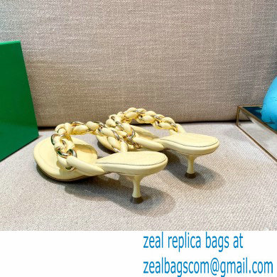 Bottega Veneta Leather Dot Sandals Yellow 2021