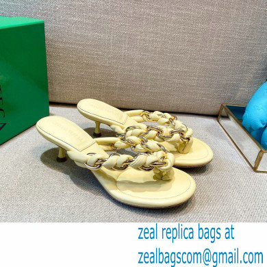 Bottega Veneta Leather Dot Sandals Yellow 2021