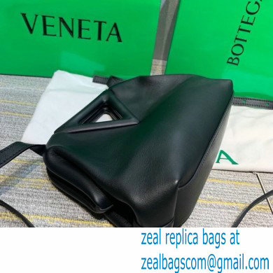 Bottega Veneta Point Leather Top Handle Small Bag Black 2021