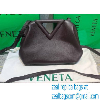 Bottega Veneta Point Leather Top Handle Small Bag Coffee 2021 - Click Image to Close