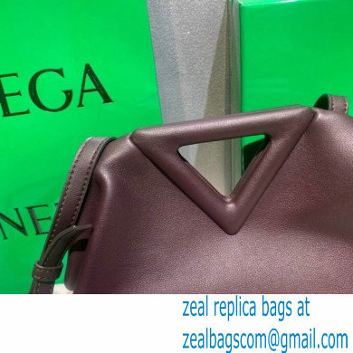 Bottega Veneta Point Leather Top Handle Small Bag Coffee 2021 - Click Image to Close