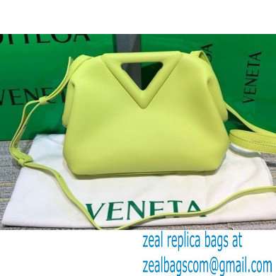 Bottega Veneta Point Leather Top Handle Small Bag Light Green 2021