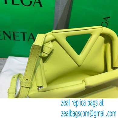 Bottega Veneta Point Leather Top Handle Small Bag Light Green 2021