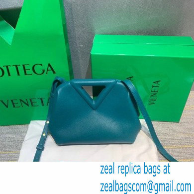 Bottega Veneta Point Leather Top Handle Small Bag Mallard Blue 2021 - Click Image to Close