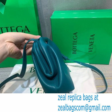 Bottega Veneta Point Leather Top Handle Small Bag Mallard Blue 2021