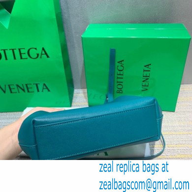 Bottega Veneta Point Leather Top Handle Small Bag Mallard Blue 2021