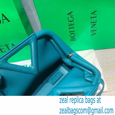 Bottega Veneta Point Leather Top Handle Small Bag Mallard Blue 2021 - Click Image to Close
