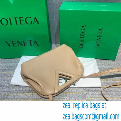 Bottega Veneta Point Leather Top Handle Small Bag Nude 2021