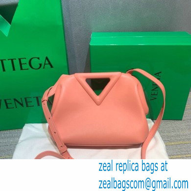 Bottega Veneta Point Leather Top Handle Small Bag Pink 2021 - Click Image to Close