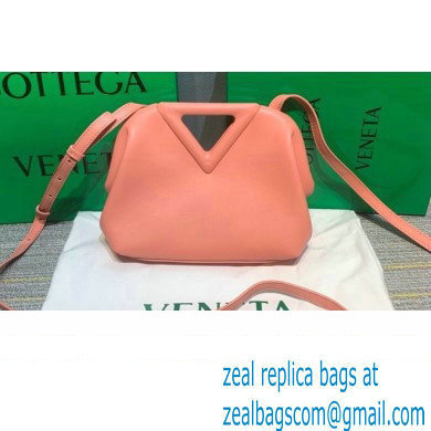 Bottega Veneta Point Leather Top Handle Small Bag Pink 2021 - Click Image to Close