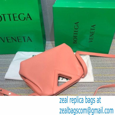 Bottega Veneta Point Leather Top Handle Small Bag Pink 2021