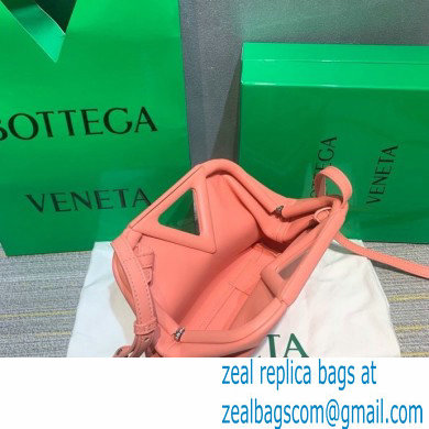 Bottega Veneta Point Leather Top Handle Small Bag Pink 2021
