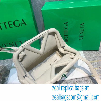 Bottega Veneta Point Leather Top Handle Small Bag White 2021 - Click Image to Close