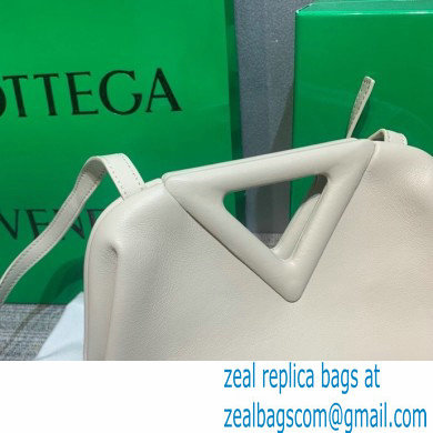 Bottega Veneta Point Leather Top Handle Small Bag White 2021