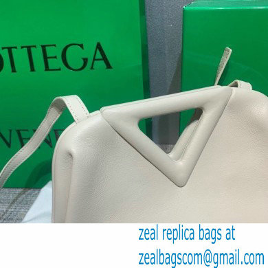 Bottega Veneta Point Leather Top Handle Small Bag White 2021 - Click Image to Close