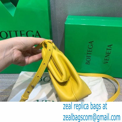 Bottega Veneta Point Leather Top Handle Small Bag Yellow 2021 - Click Image to Close