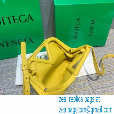 Bottega Veneta Point Leather Top Handle Small Bag Yellow 2021 - Click Image to Close