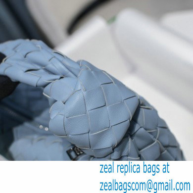 Bottega Veneta Rounded Mini BV Jodie Hobo Bag in Woven Leather Baby Blue 2021 - Click Image to Close