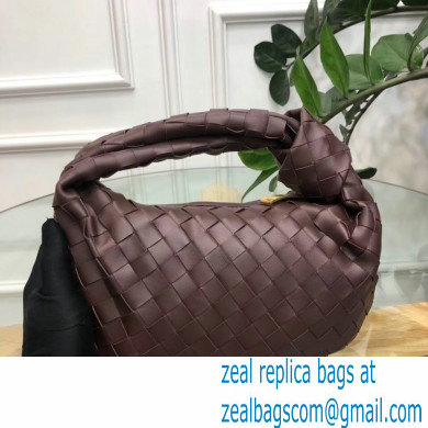 Bottega Veneta Rounded Mini BV Jodie Hobo Bag in Woven Leather Coffee 2020 - Click Image to Close