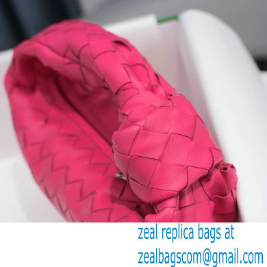 Bottega Veneta Rounded Mini BV Jodie Hobo Bag in Woven Leather Fuchsia 2021 - Click Image to Close