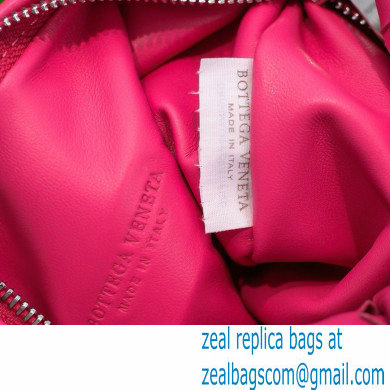 Bottega Veneta Rounded Mini BV Jodie Hobo Bag in Woven Leather Fuchsia 2021 - Click Image to Close