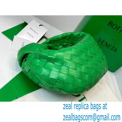 Bottega Veneta Rounded Mini BV Jodie Hobo Bag in Woven Leather Green 2021