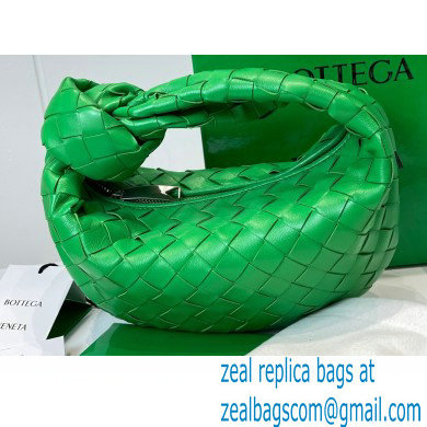 Bottega Veneta Rounded Mini BV Jodie Hobo Bag in Woven Leather Green 2021