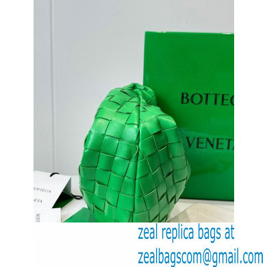 Bottega Veneta Rounded Mini BV Jodie Hobo Bag in Woven Leather Green 2021