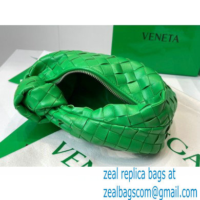 Bottega Veneta Rounded Mini BV Jodie Hobo Bag in Woven Leather Green 2021