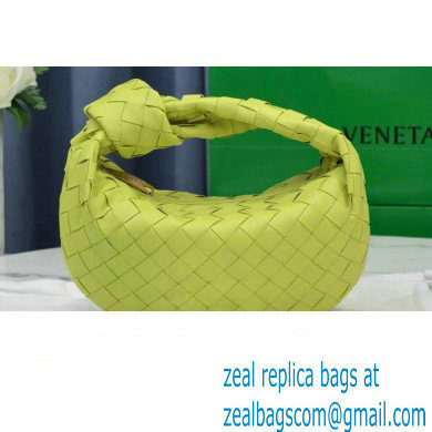 Bottega Veneta Rounded Mini BV Jodie Hobo Bag in Woven Leather Kiwi Green 2021