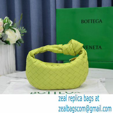 Bottega Veneta Rounded Mini BV Jodie Hobo Bag in Woven Leather Kiwi Green 2021