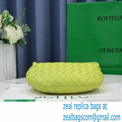 Bottega Veneta Rounded Mini BV Jodie Hobo Bag in Woven Leather Kiwi Green 2021