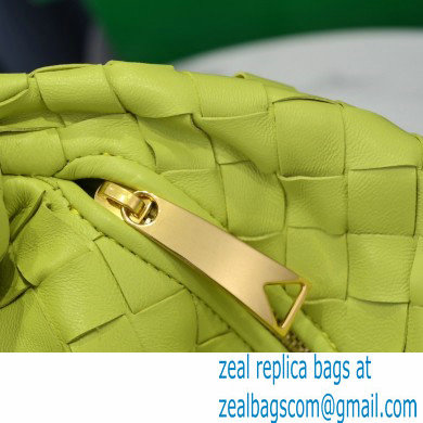 Bottega Veneta Rounded Mini BV Jodie Hobo Bag in Woven Leather Kiwi Green 2021 - Click Image to Close