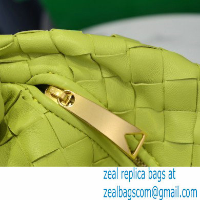 Bottega Veneta Rounded Mini BV Jodie Hobo Bag in Woven Leather Kiwi Green 2021