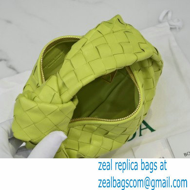 Bottega Veneta Rounded Mini BV Jodie Hobo Bag in Woven Leather Kiwi Green 2021