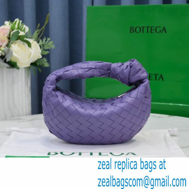 Bottega Veneta Rounded Mini BV Jodie Hobo Bag in Woven Leather Lavender 2021