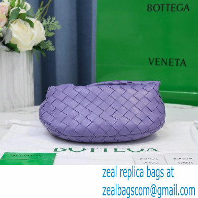 Bottega Veneta Rounded Mini BV Jodie Hobo Bag in Woven Leather Lavender 2021