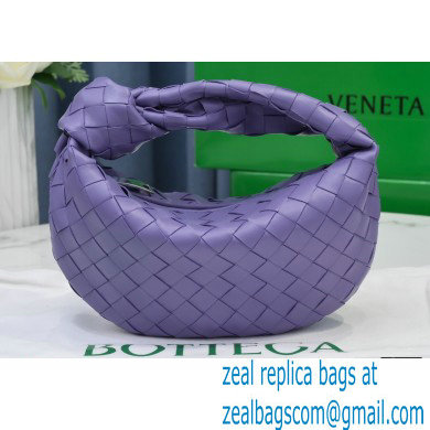 Bottega Veneta Rounded Mini BV Jodie Hobo Bag in Woven Leather Lavender 2021 - Click Image to Close