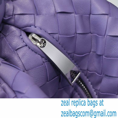 Bottega Veneta Rounded Mini BV Jodie Hobo Bag in Woven Leather Lavender 2021