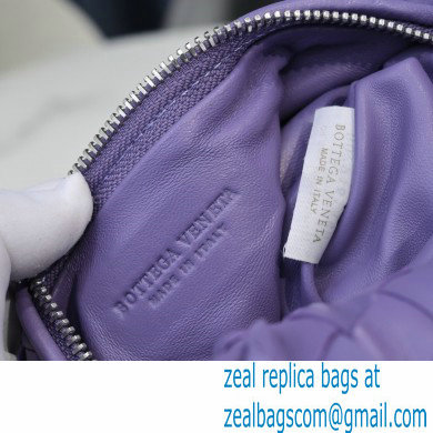 Bottega Veneta Rounded Mini BV Jodie Hobo Bag in Woven Leather Lavender 2021