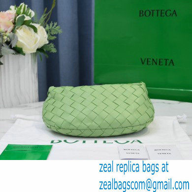 Bottega Veneta Rounded Mini BV Jodie Hobo Bag in Woven Leather Light Green 2021