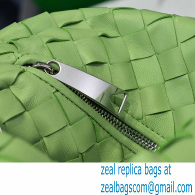 Bottega Veneta Rounded Mini BV Jodie Hobo Bag in Woven Leather Light Green 2021 - Click Image to Close