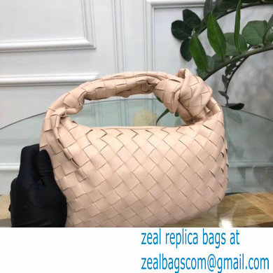 Bottega Veneta Rounded Mini BV Jodie Hobo Bag in Woven Leather Nude 2020 - Click Image to Close