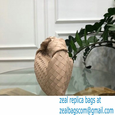 Bottega Veneta Rounded Mini BV Jodie Hobo Bag in Woven Leather Nude 2020