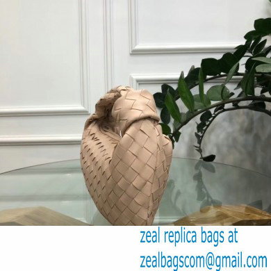 Bottega Veneta Rounded Mini BV Jodie Hobo Bag in Woven Leather Nude 2020 - Click Image to Close