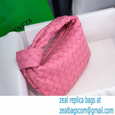 Bottega Veneta Rounded Mini BV Jodie Hobo Bag in Woven Leather Pink 2021