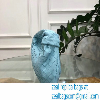 Bottega Veneta Rounded Mini BV Jodie Hobo Bag in Woven Leather Sky Blue 2020 - Click Image to Close