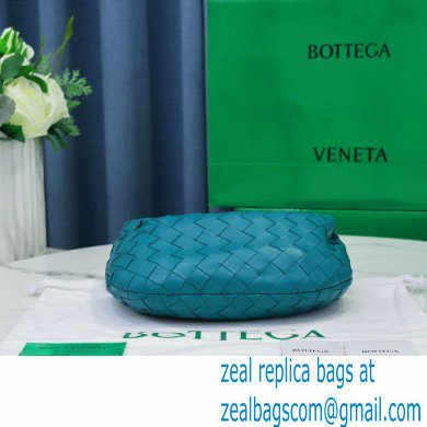 Bottega Veneta Rounded Mini BV Jodie Hobo Bag in Woven Leather Turquoise Blue 2021