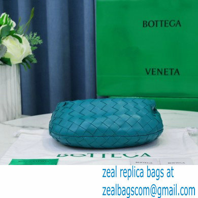 Bottega Veneta Rounded Mini BV Jodie Hobo Bag in Woven Leather Turquoise Blue 2021 - Click Image to Close